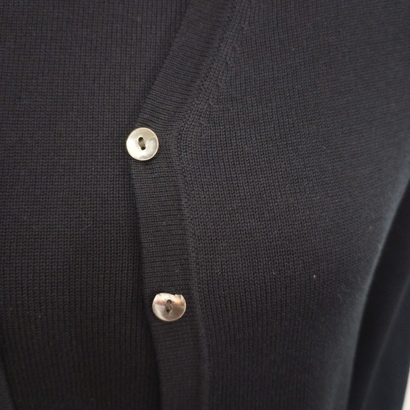 Brooks Brothers Silk Cardigan Twin Sweater Set Women's Navy Blue Button Sz Small - Picture 4 of 11